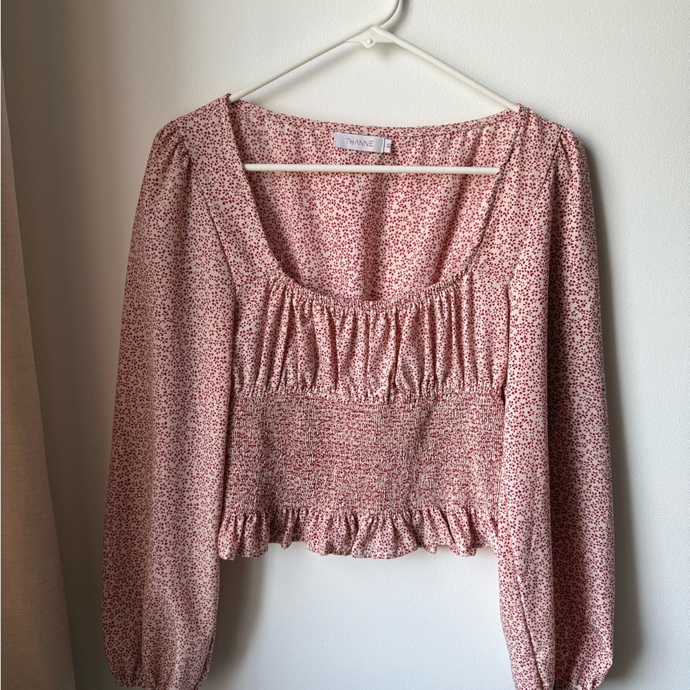 Vince Pink Floral Blouse